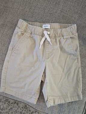 Old Navy Boys Beige Drawstring Khaki Shorts